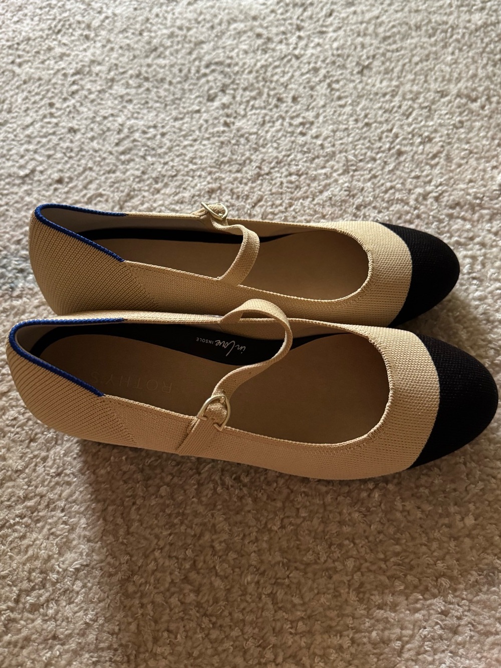 NEW Rothy’s Mary Jane Pump in Cream Cap Toe - Picture 5 of 8